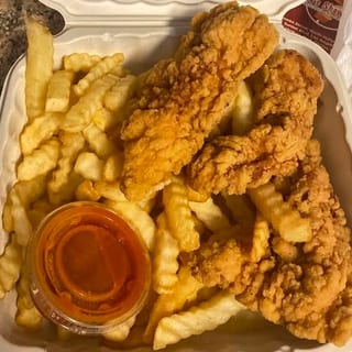 Chicken Strips with Fries & Sauce